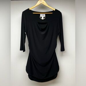 Joseph Ribkoff Black Top with Gold Detail •NWOT